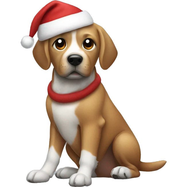 Dog with Santa  emoji