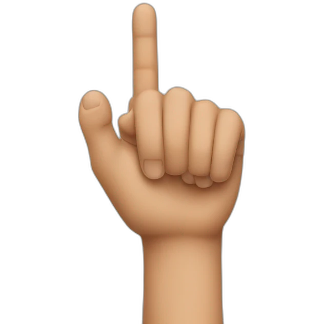 hand with index finger emoji
