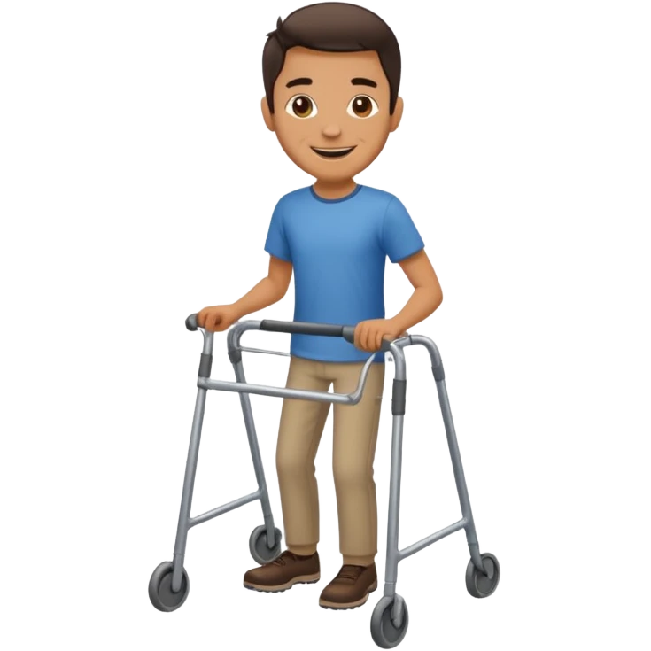 Man with walking frame emoji