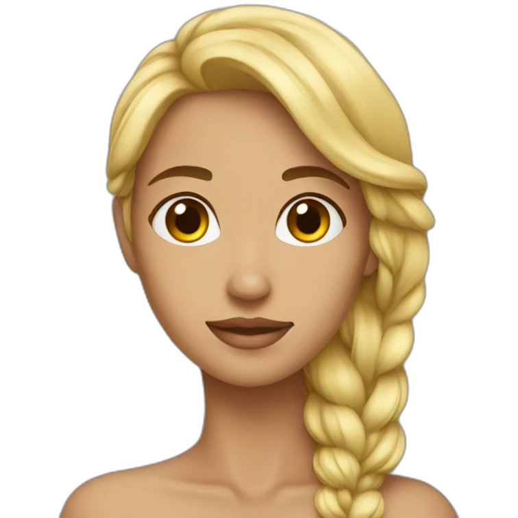beautiful woman form side emoji
