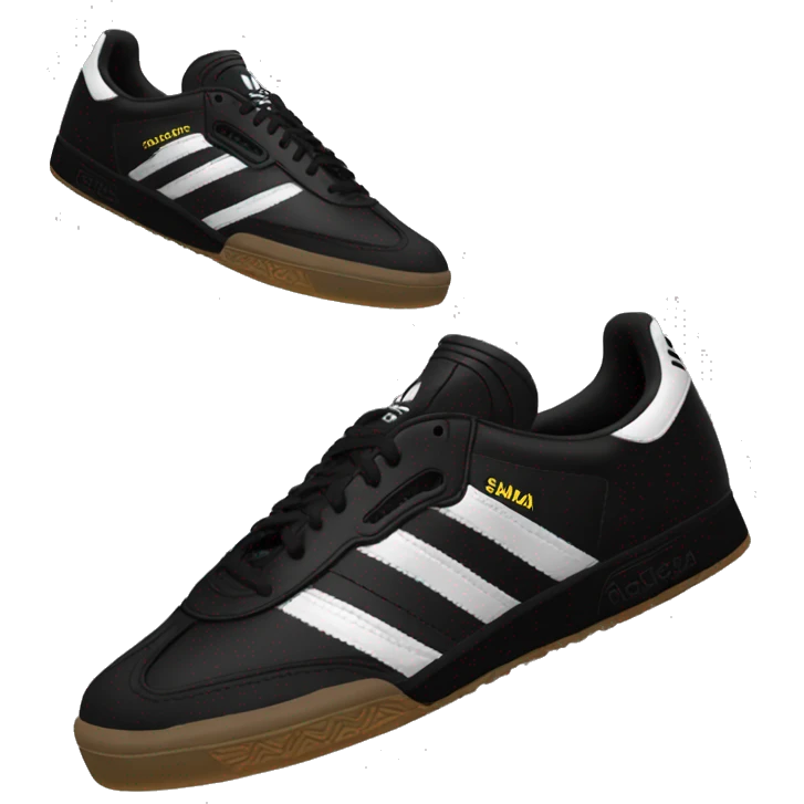 black adidas samba shoes emoji