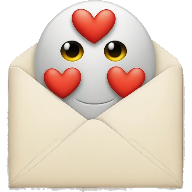 Lettre I avec un cœur à la place Du point  emoji