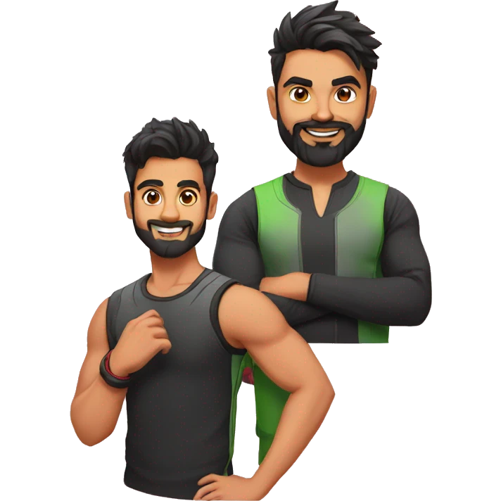Virat koli with anshu emoji