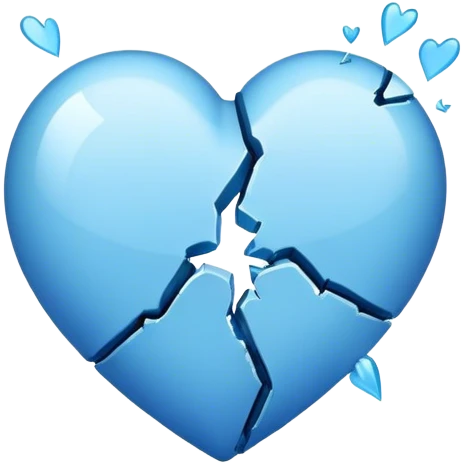 Broken blue heart  emoji