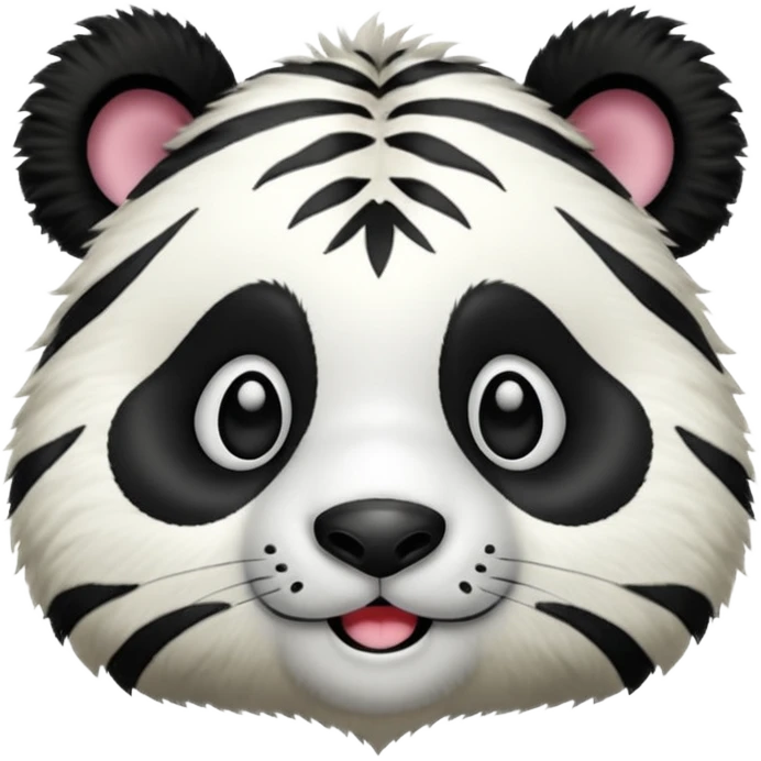 panda fused with zebra emoji