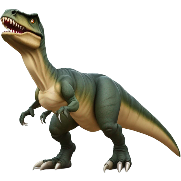 super blije t-rex met  emoji