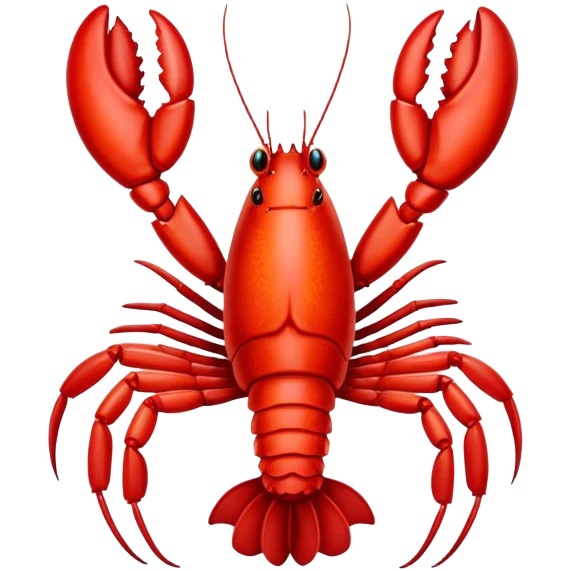 Chinese lobster wings as biped legs red skin emoji