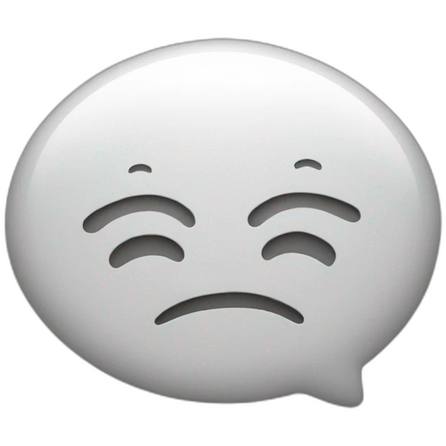 Emoji of a chat bubble with sound waves. emoji