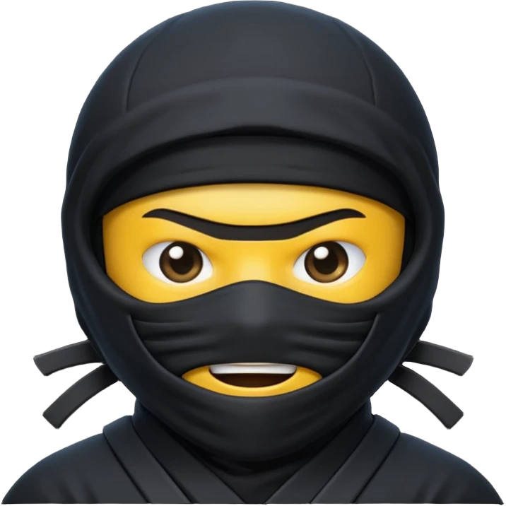 Ninja emoji with MB written on it emoji