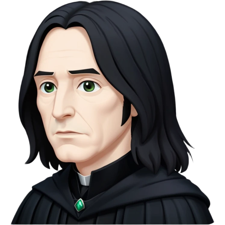 Severus Snape with long black hair and black robes emoji