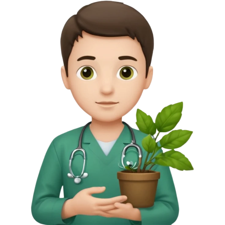 boy doctors Carrying Plants emoji