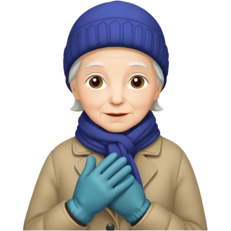 elderly winter emoji