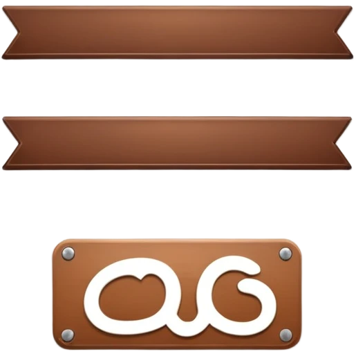 Nameplate : N/A brown and white emoji
