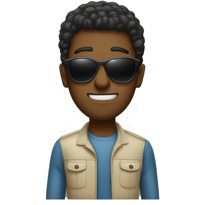 Bulterier with sunglasses emoji