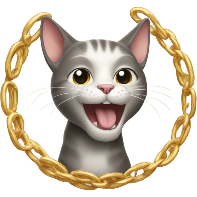 Cat with rings  emoji