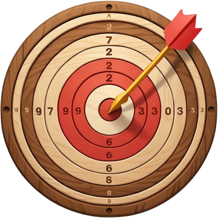 A target with an arrow in the center emoji