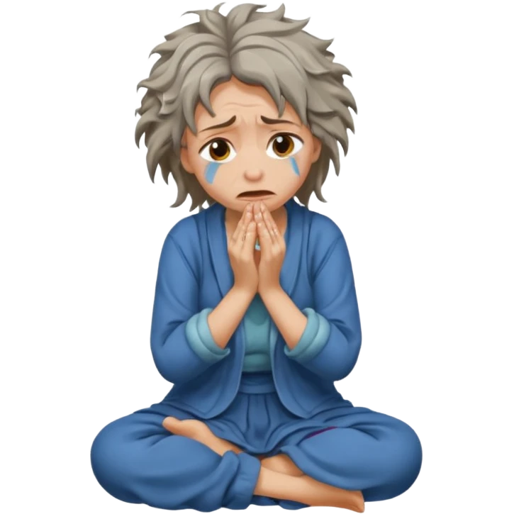 woman on knees begging emoji