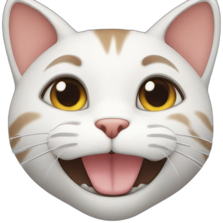 the cat smiles a lot emoji