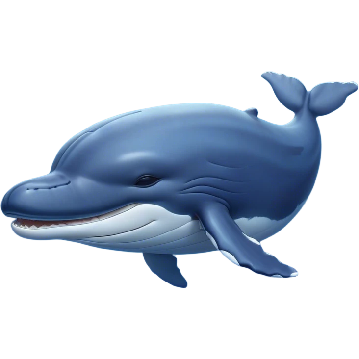 Meme-Worthy Cute Sleeping Humpback Whale Portrait Emoji, Head resting peacefully with a contented smile, showcasing an enormous blue-gray body with gently drifting pectoral fins and eyes softly closed in serene slumber, Simplified yet adorably endearing features, highly detailed, glowing with a soft, drowsy deep-sea light, high shine, relaxed and utterly lovable, stylized with an air of playful oceanic laziness, soft glowing outline, capturing the essence of a sleeping humpback whale that feels destined to become the next viral icon of adorable marine rest! emoji
