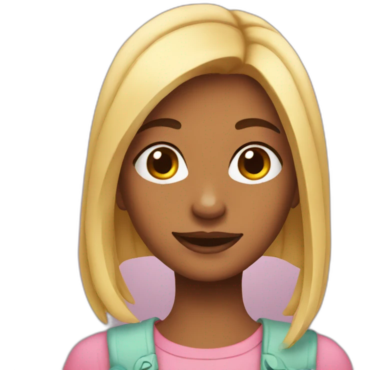 Girl with pecas emoji