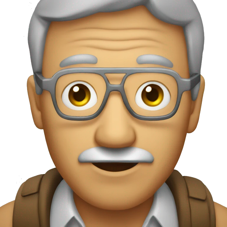Viejo calvo con ojeras emoji