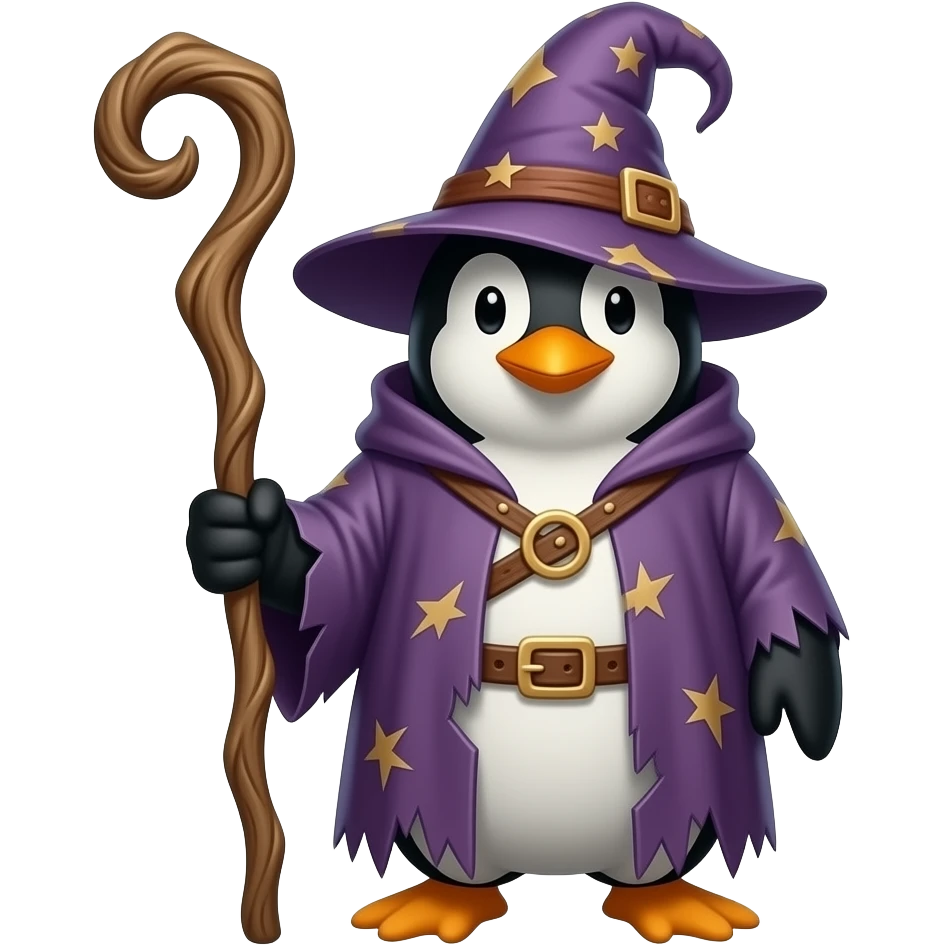 Penguin Wizard emoji