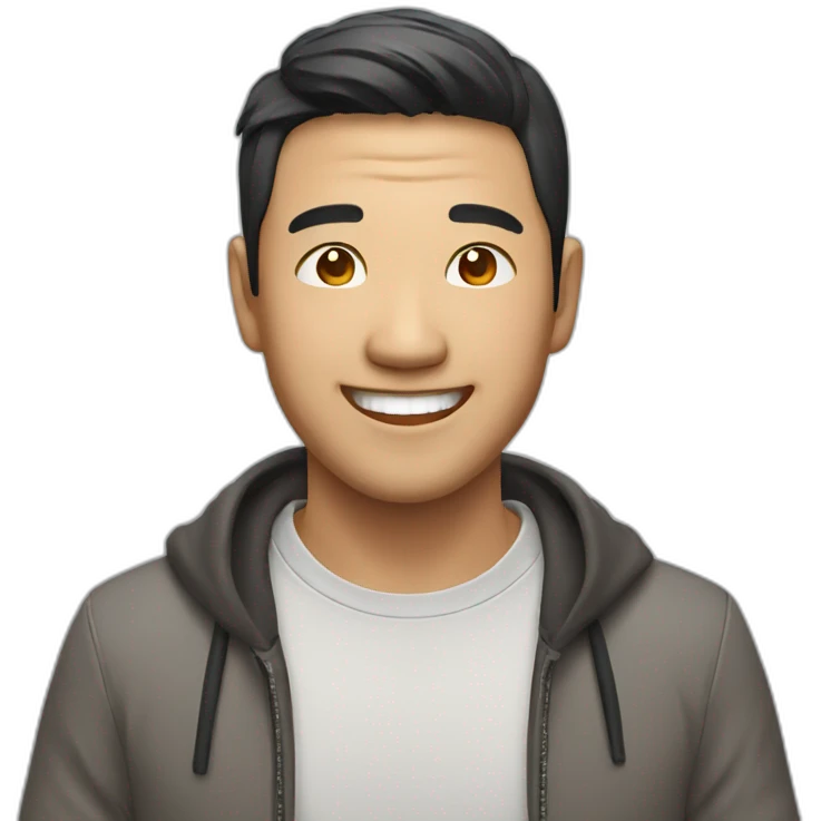 happy asian man emoji