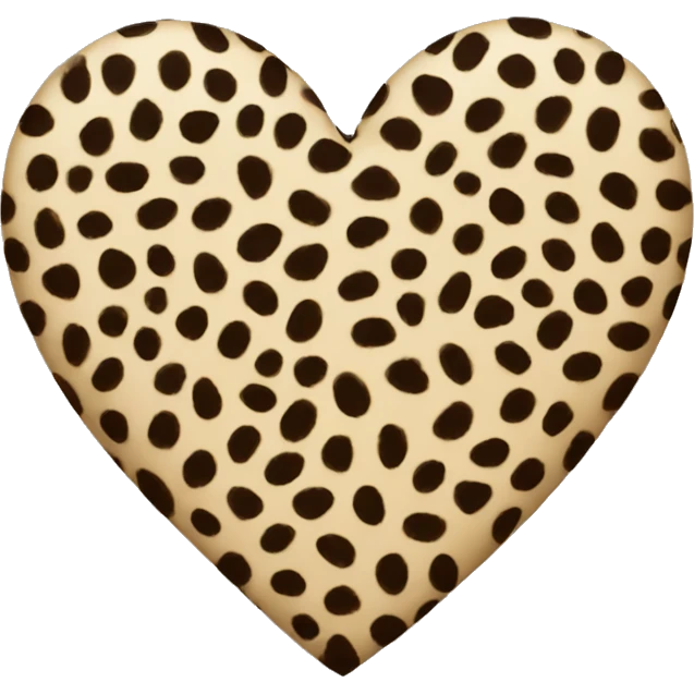 Cheetah print heart  emoji