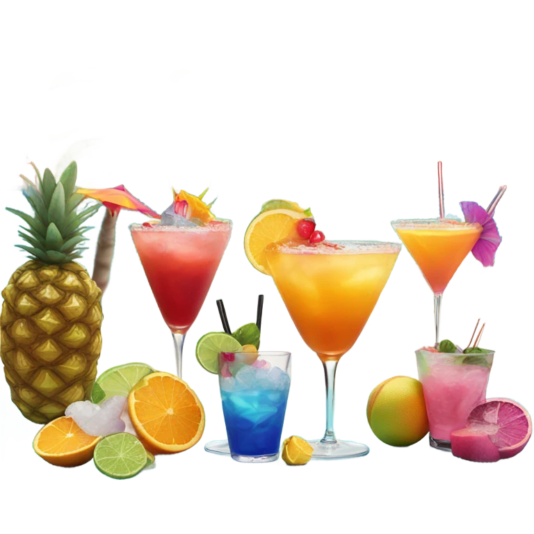 Beach and cocktails emoji