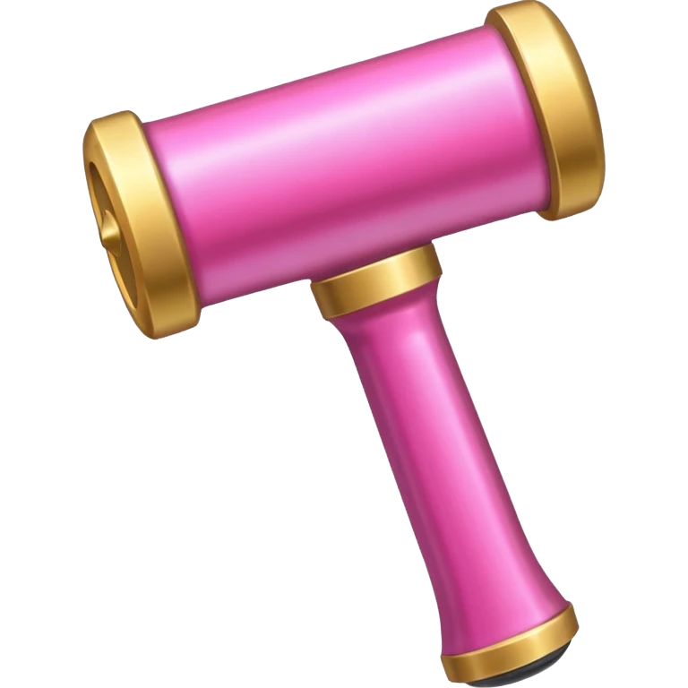 Pink big party hammer emoji