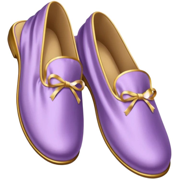 Light purple silk slippers and robe emoji