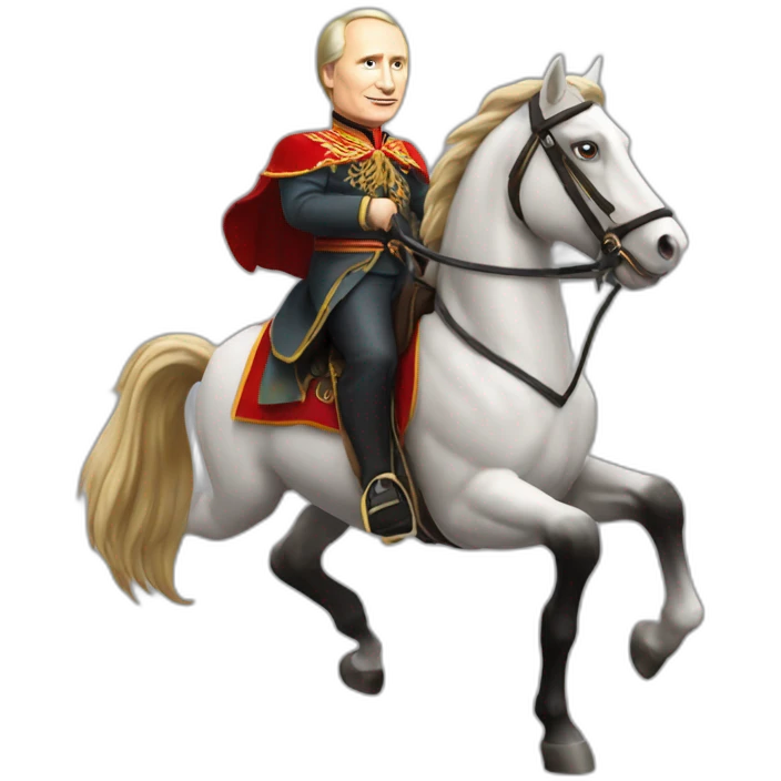Vladimir Poutine sur un cheval emoji