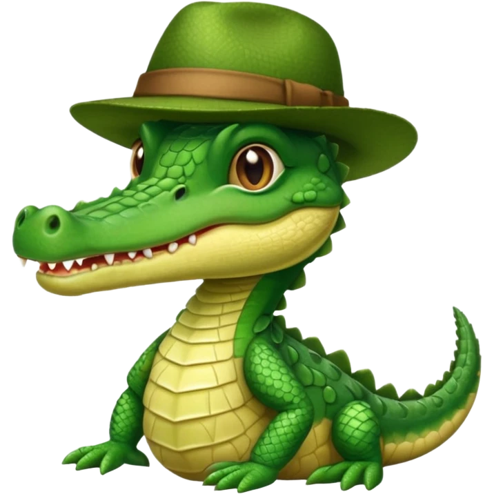 baby crocodile in hats emoji
