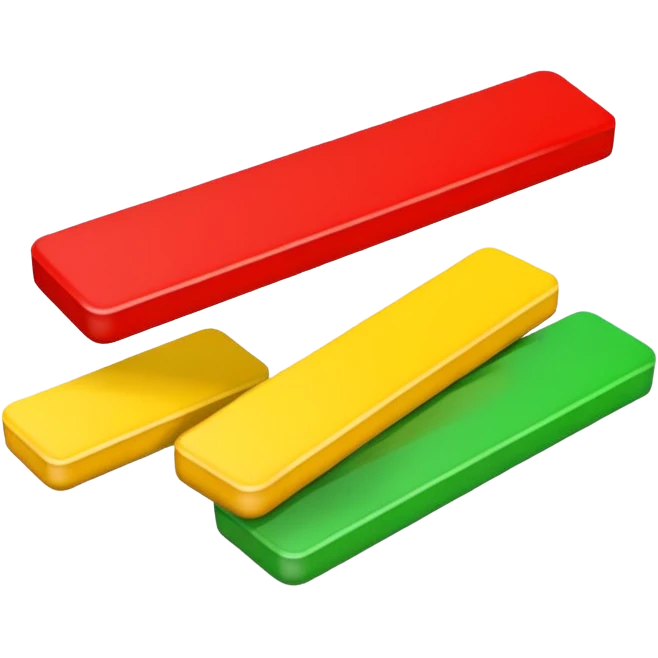 Life Bar Variants (Red = near death, yellow = ok, green = full health) emoji