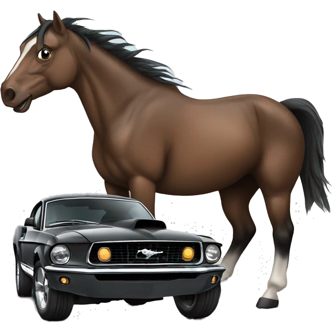 Mustang Ford dark horse emoji