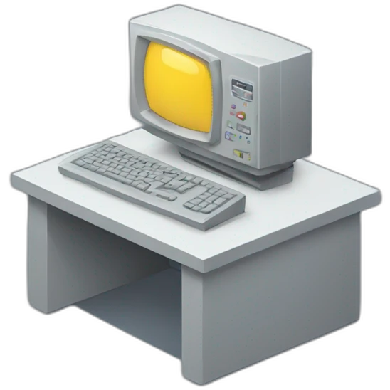 Isometric monitor emoji