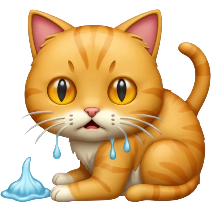 Chat qui vomi emoji