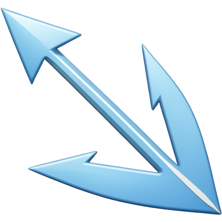 Extremely simplistic white arrow pointing emoji