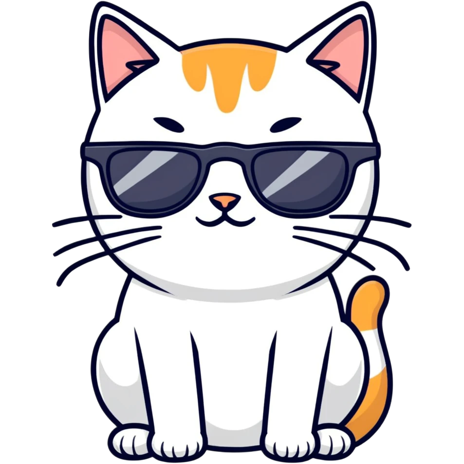 Cat with sunglasses emoji