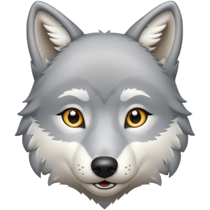 cute gray wolf dressed in a white dishdasha emoji