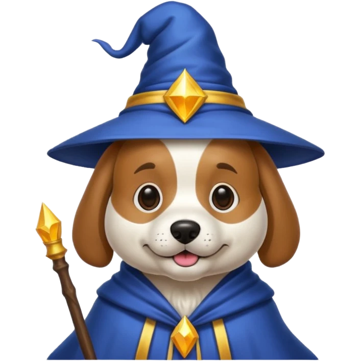 Dog wizard emoji