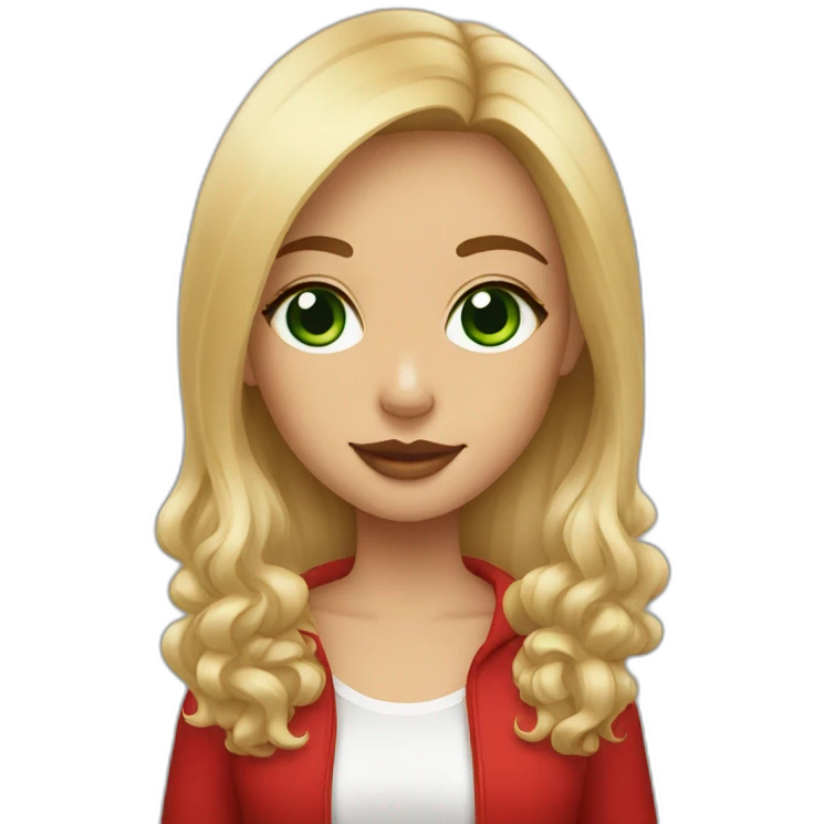 light-skinned-girl-with-green-eyes-walk-with-red-pomeranian emoji