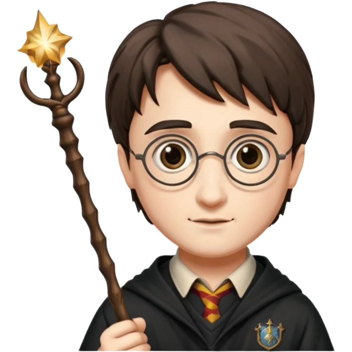 harry potter with magic wand emoji