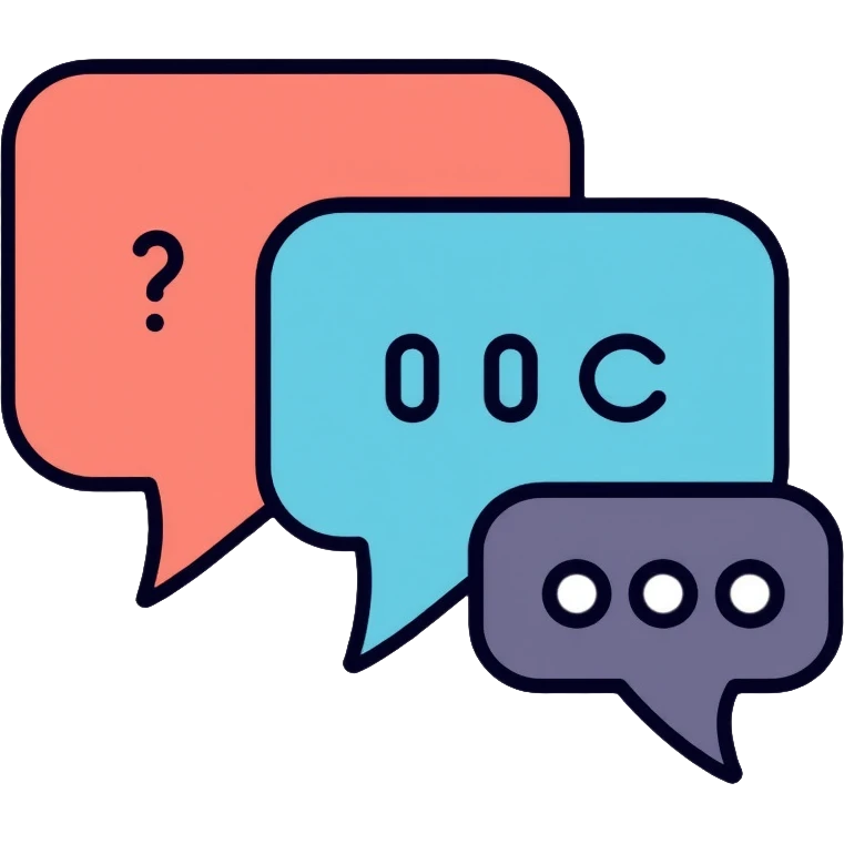 messaging app icon with text bubbles emoji