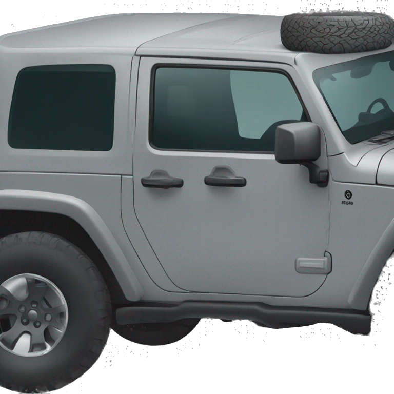 Jeep rubicon grey with a dragon on the door emoji