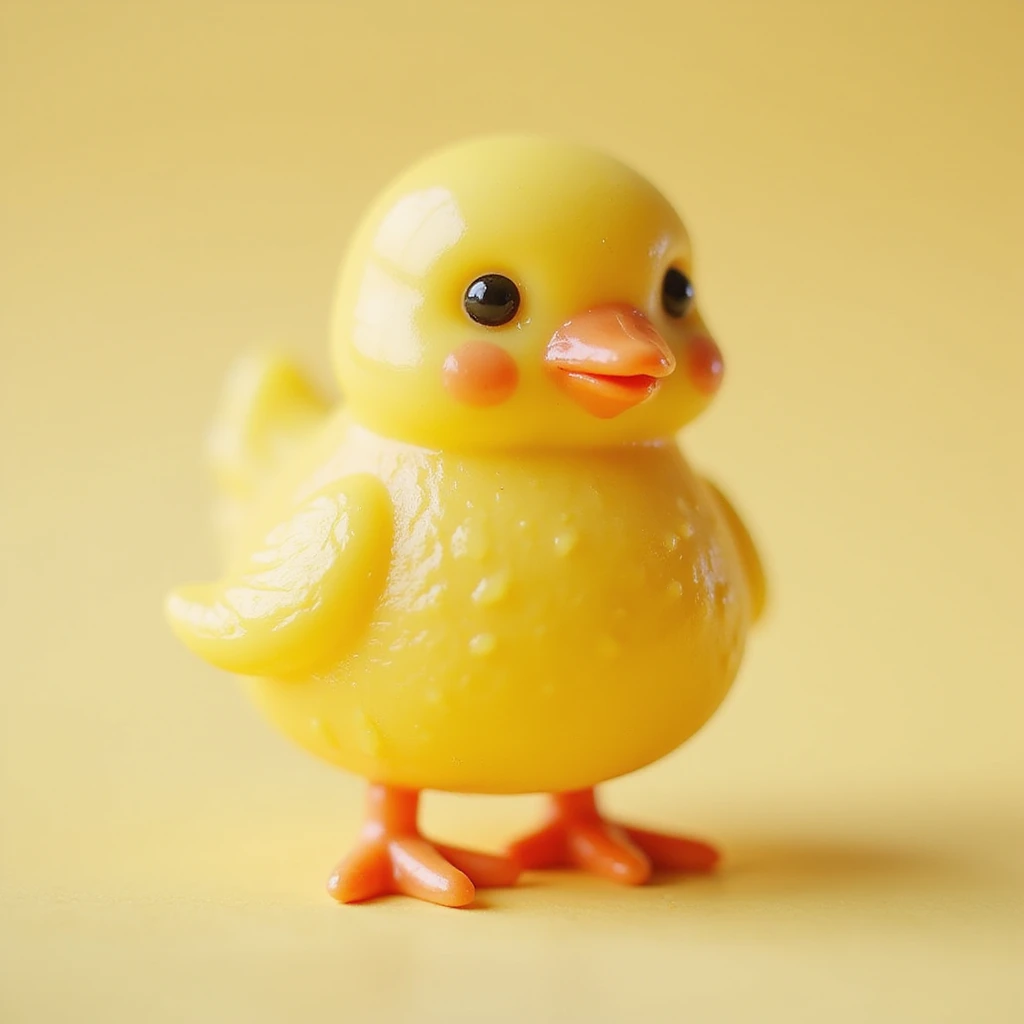 realistic candy shaped like a cute chick, photorealistic style emoji