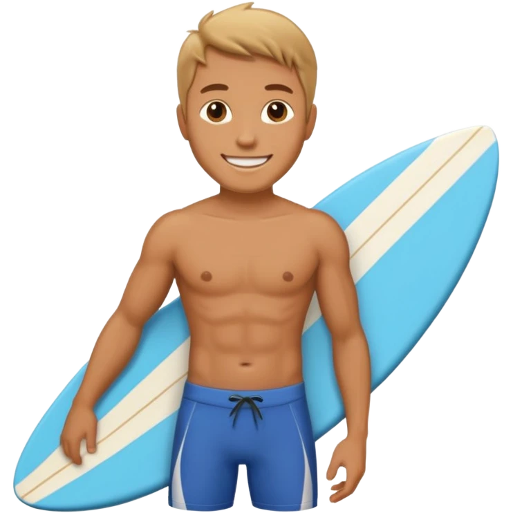 man holding surfboard emoji