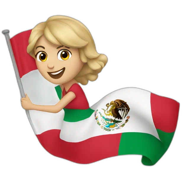 Taylor swift waving Mexican flag emoji