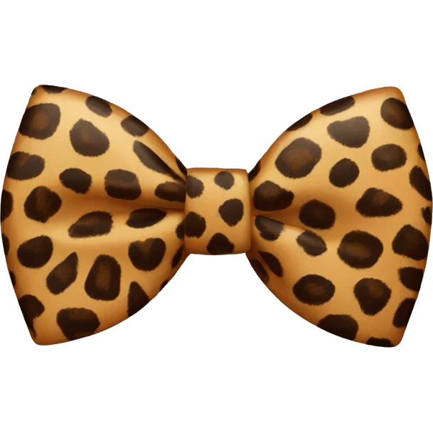 Leopard print bow emoji