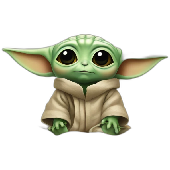 Baby yoda beach  emoji